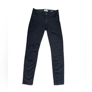PAIGE Skyline Mid Rise Skinny Jeans Cotton Blend Black Shadow Casual Women's 27